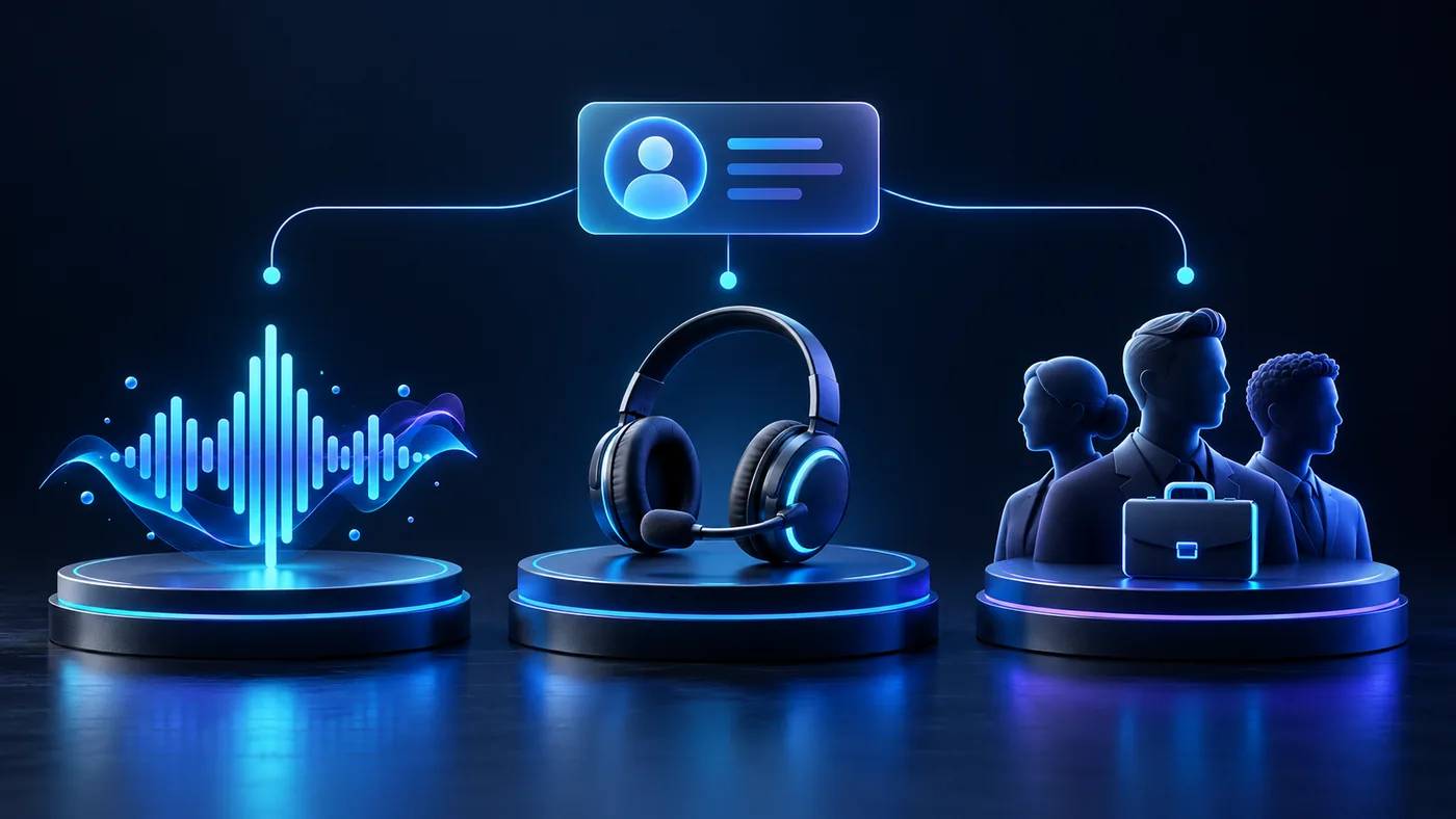 Tres opciones para las llamadas: agente de voz IA, call center y equipo interno.